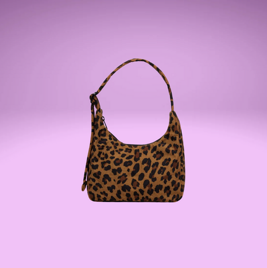 Leopard Nylon Shoulder Bag
