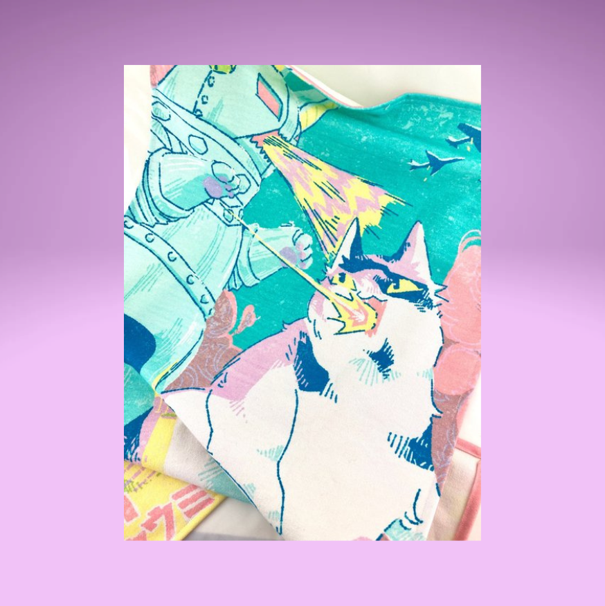 Smirking Cat Tea Towels