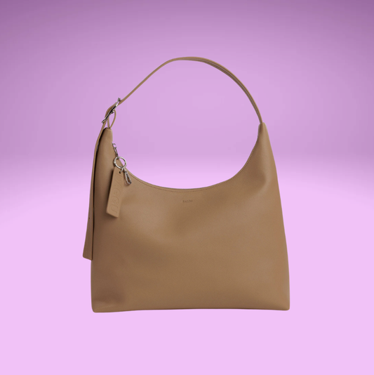 Recycled Leather Shoulder Bag - Dune