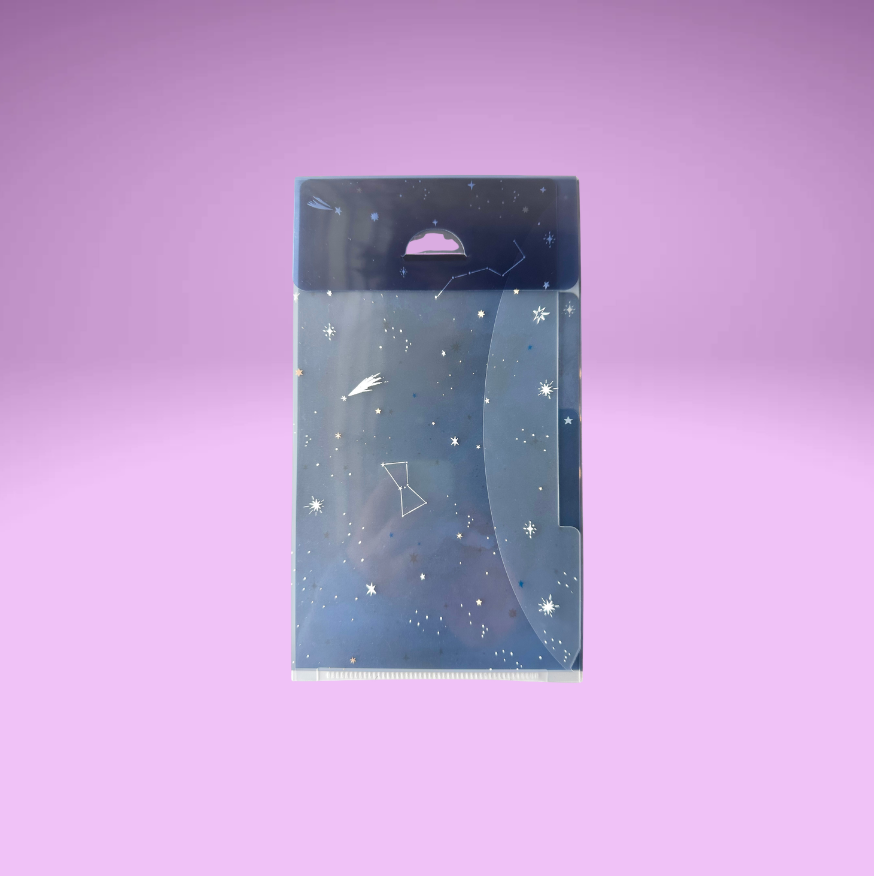 3 Pocket Clear Folder w/ Flap (2 Designs)