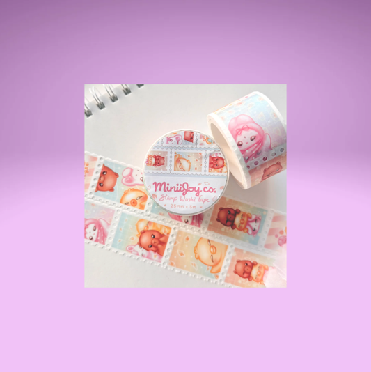 Cute Stamp Design Washi Tape 25mm x 10m (designed by MiniiJoy co.)
