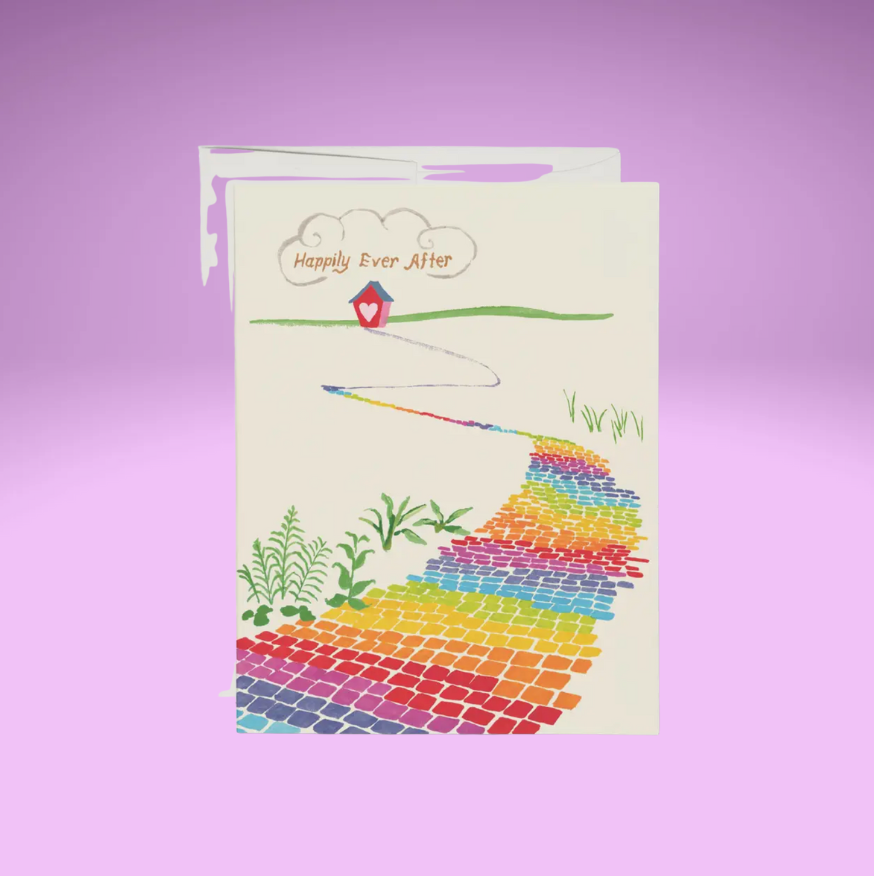 Happily Ever After Card (rainbow brick)