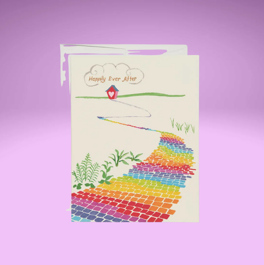 Happily Ever After Card (rainbow brick)