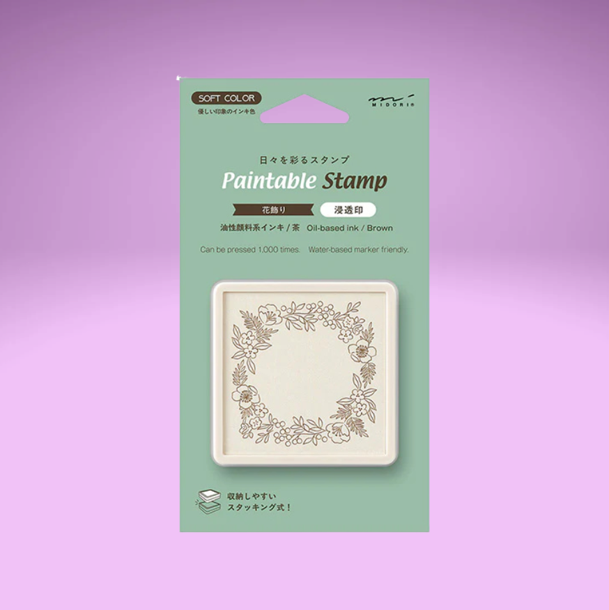 Paintable Stamp Pre-inked Brown