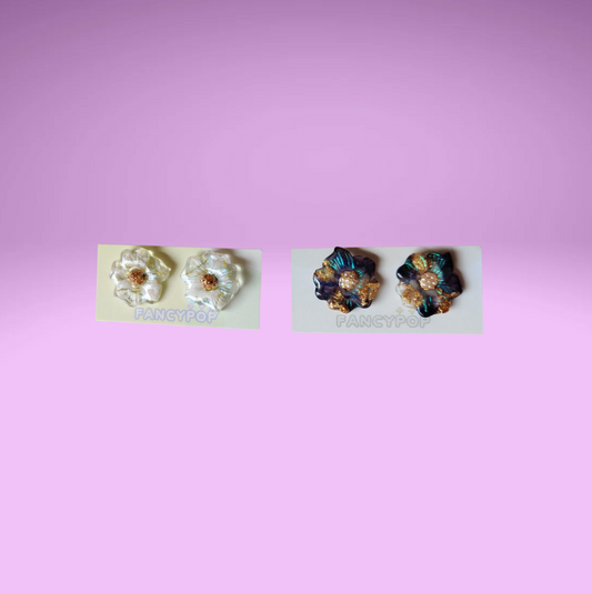 Iridescent Flower Earrings