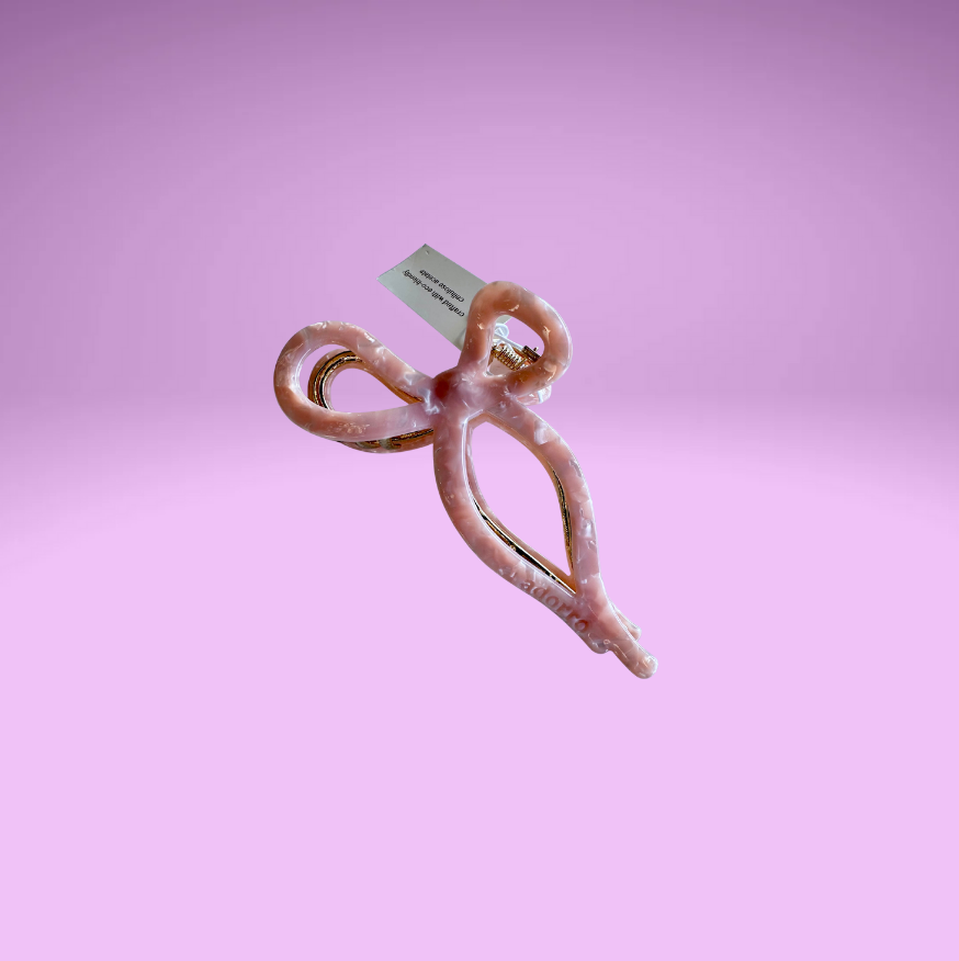 Ribbon Metal Bow Claw Clip (large)