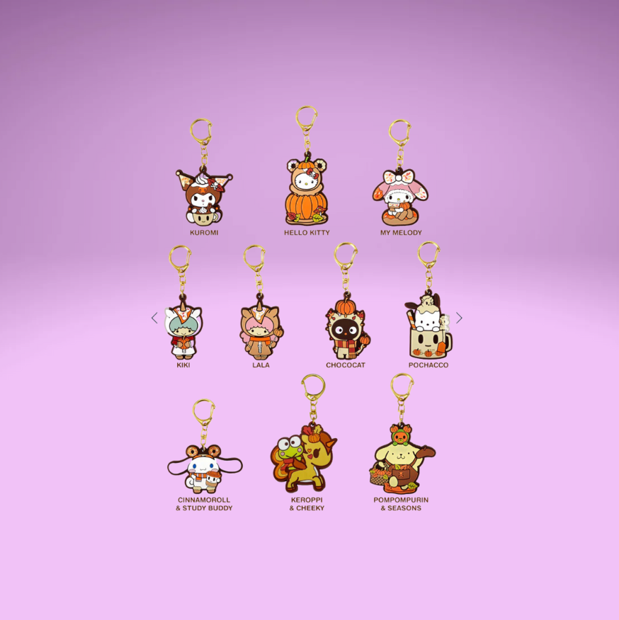 Pumpkin Spice Collection Rubber Keychain Blind Box
