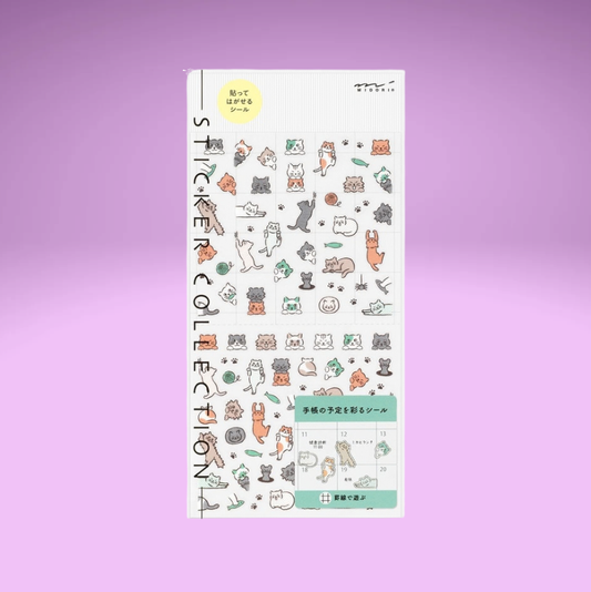Midori Sticker 2739 Lined Cat