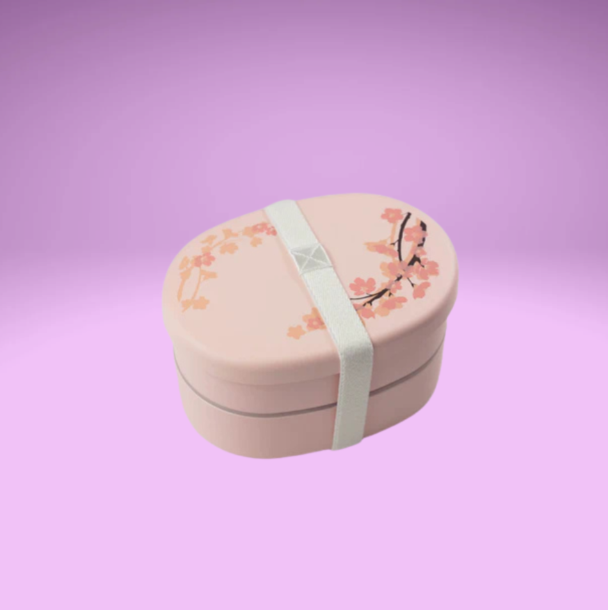 Sakura Oval Bento - Two Tiers, mini
