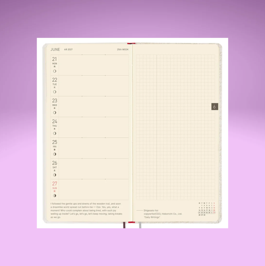 2027 Hobonichi MEGA Weeks Techo (English)