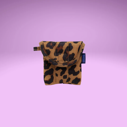 Leopard Puffy Earbuds Case