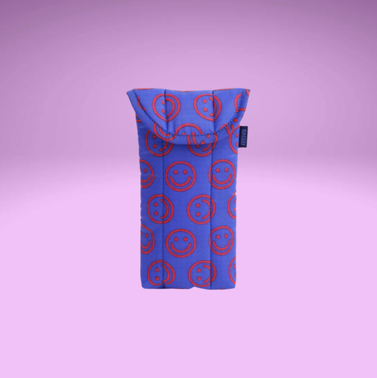 Autumn 26' Puffy Glasses Sleeve - Mini Cobalt Happy