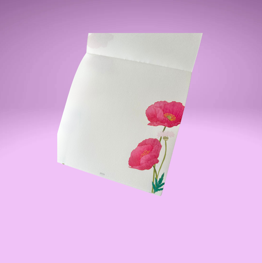 Spring 26' Flower Letter Paper and Envelope (2 designs)