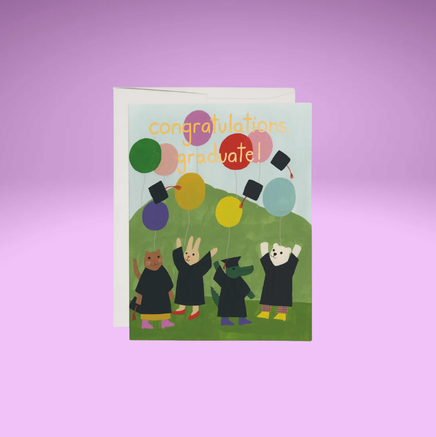 Graduation Animals Card
