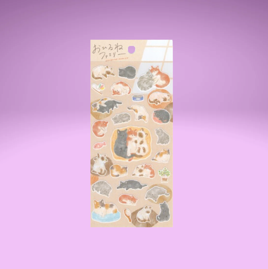 Mind Wave Sticker Nekoyama Napping Cat