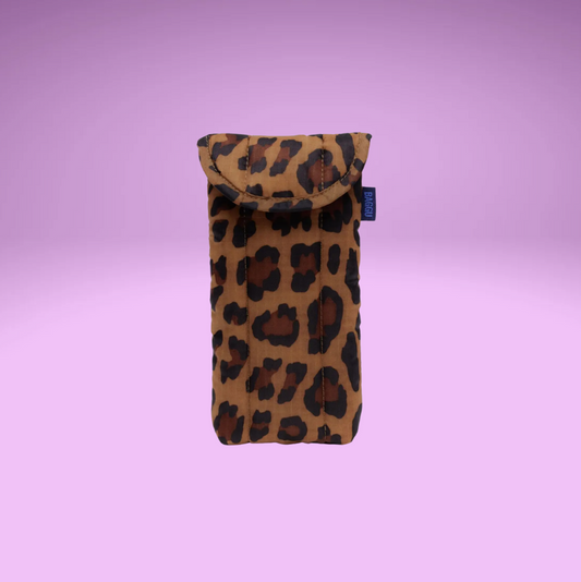 Leopard Puffy Glasses Sleeve