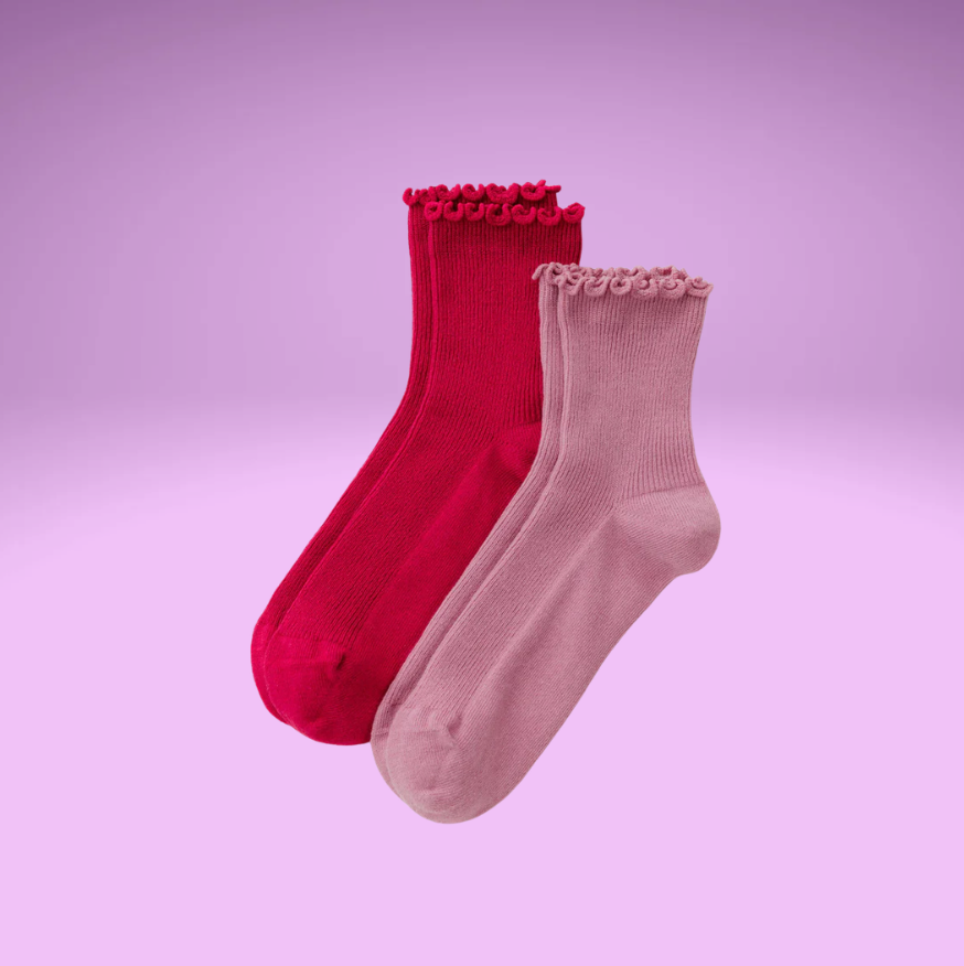 Summer 26' Lettuce Edge Sock (Set of 2)