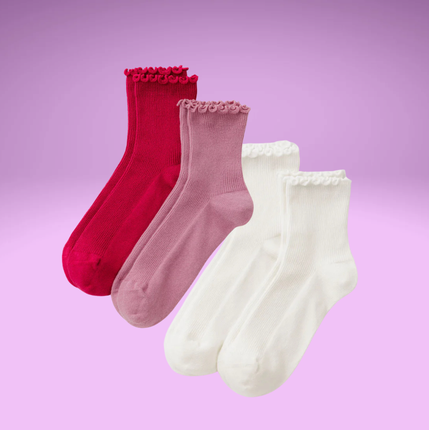 Summer 26' Lettuce Edge Sock (Set of 2)