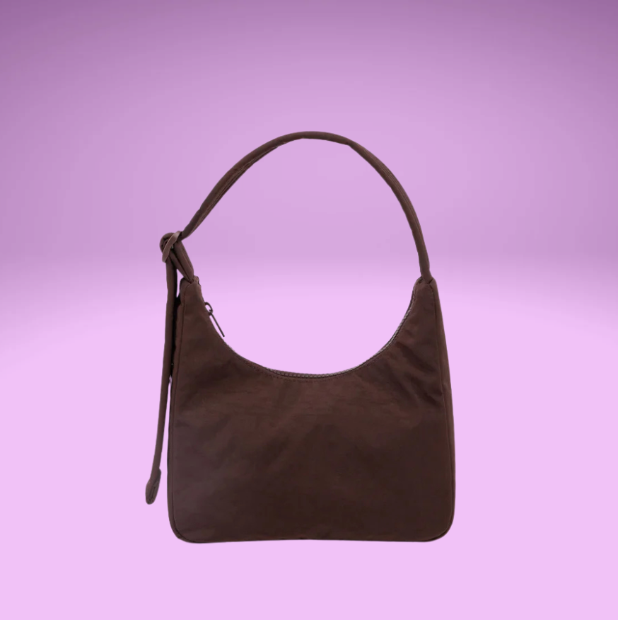 Spring 26' Mini Nylon Shoulder Bag  Coffee