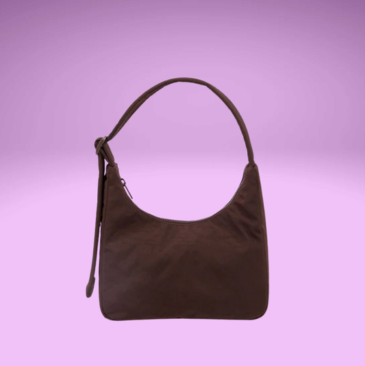 Spring 26' Mini Nylon Shoulder Bag  Coffee