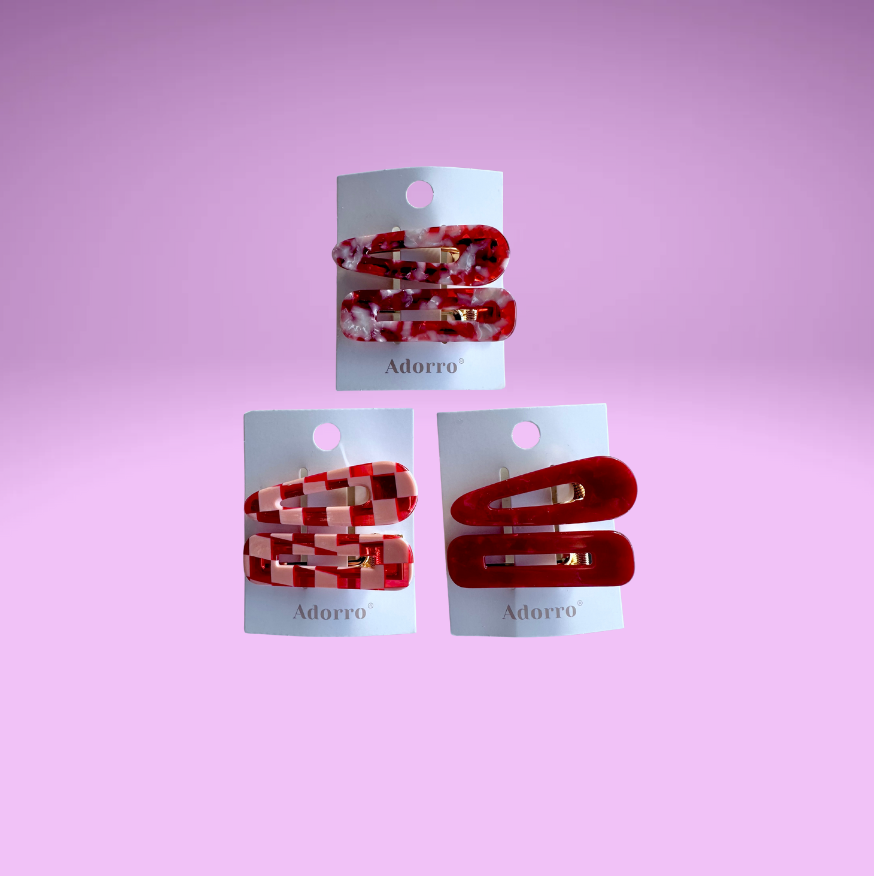 Valentine Barrette Hair Clip (Set of 2)