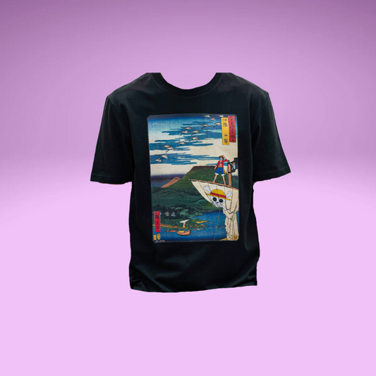 One Piece Ship Ukiyoe T-shirt