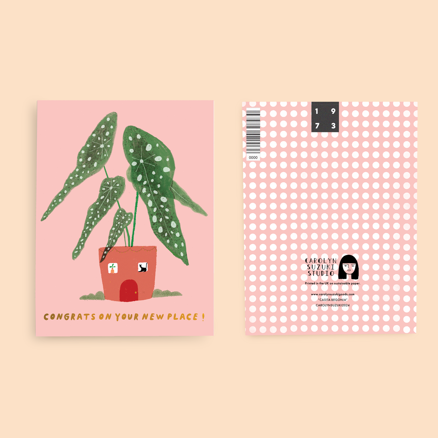 Casita Begonia New Home Card