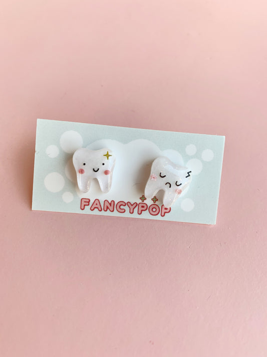 Happy/Sad Tooth Earrings