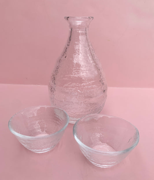 Clear Sake Bottle Set