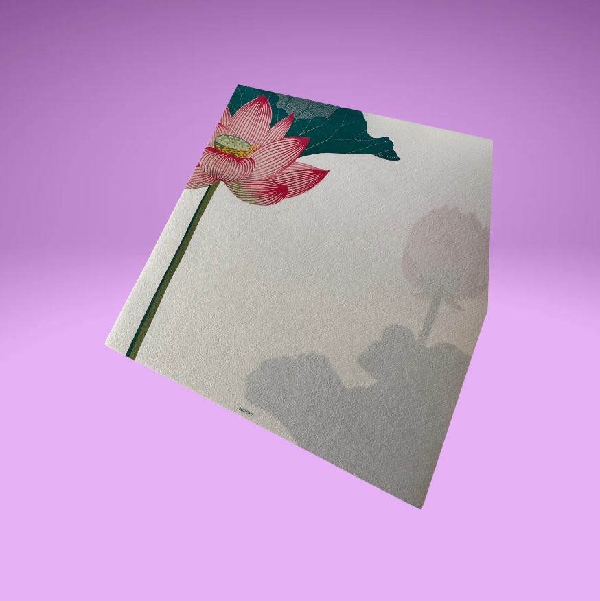 Lotus Letter Pad and Envelopes